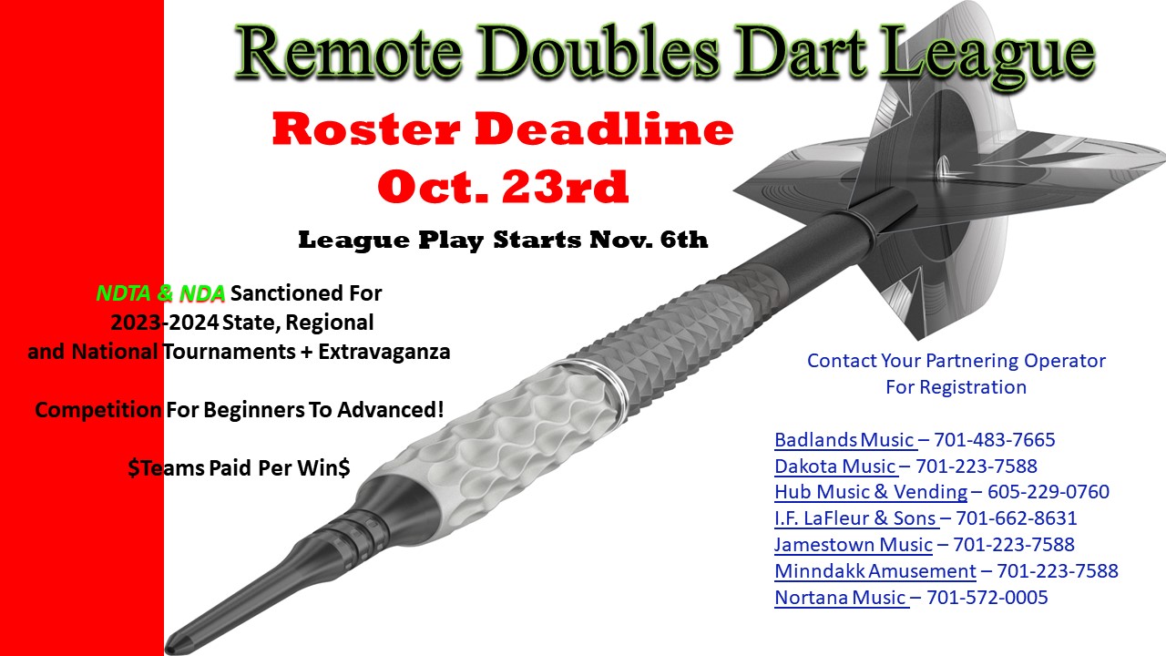 Dart Tournaments/Events Dakota Music and Amusement