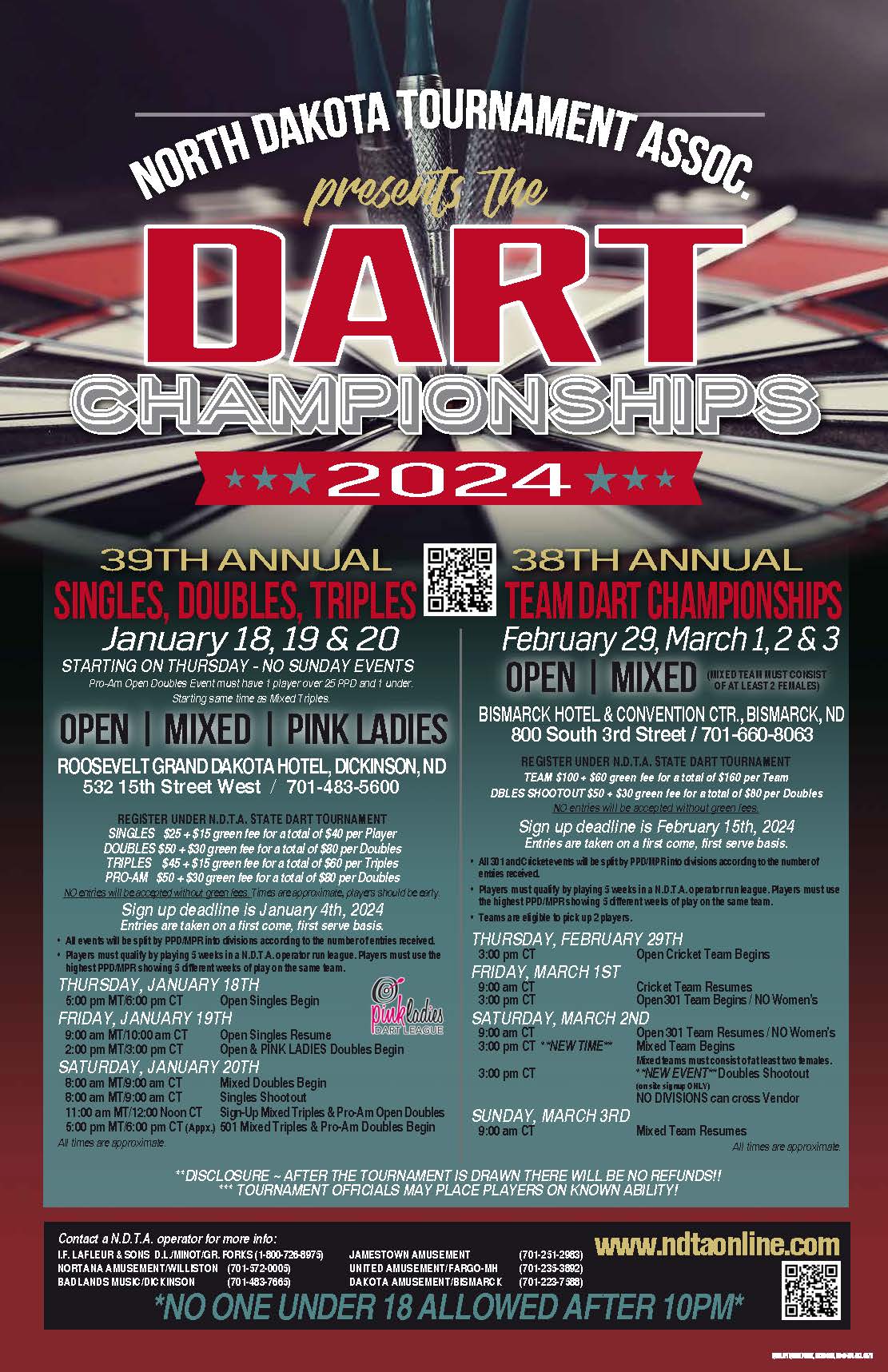 Dart Tournaments/Events Dakota Music and Amusement