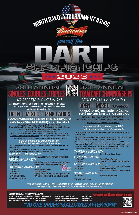 Dart Tournaments/Events Dakota Music and Amusement